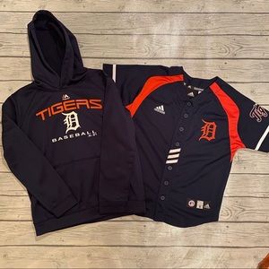 Detroit Tigers Jersey and Sweatshirt- Youth